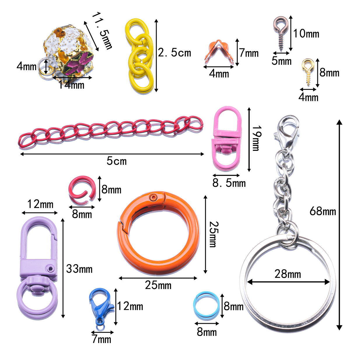 Colourful Metal Accessories Kit