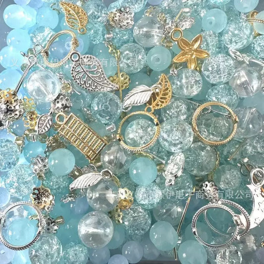 DIY Crystal Charms Beads with Metal Accents